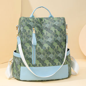 Ba Lô Nữ Chống Trộm Nhẹ Thanh Lịch Da PU Thời Trang Túi Đi Học Thông Thường Có Tay Cầm Mềm Mại Cho Thanh Niên Họa Tiết Hoa