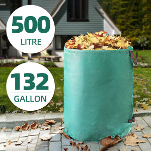 1/2/3 PCS Garden Waste Bags 500L Foldable Reusable Waterproof Leaf Sack with Handles for Yard Leaves Weeds Lawn Cleaning Storage