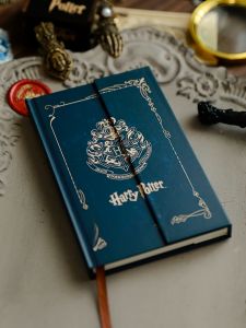 Harry Potter Magnetic Snap Compact Notebook Hogworts Magic School Personal Organizer Retro Style Dual Glue Paper Bound Notebook