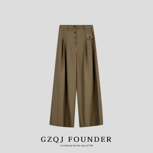 High Waist Wide Leg Suit Pants Casual Womens Spring Autumn Style GZQJ Comfortable Lazy Girl Design Sensation