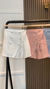 R5394 Blinkz Side Pleated Tweed Skirt