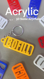 Personalized 3D Printed Name Keychain