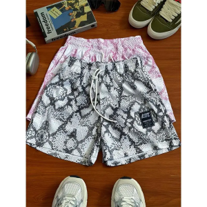 Quần Short Thể Thao Nam Mùa Hè Dáng Rộng Năm Điểm Quần Chạy Bộ Thể Dục Họa Tiết Rắn Màu Trơn Thoải Mái Thoáng Khí