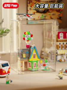 LEGO Upstairs Downstairs Display Box Street Scene Building Block Showcase Racing Car Series Storage Box Home Organizer