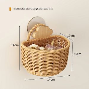 Garlic Ginger Egg Storage Basket Woven Look