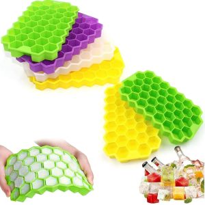 37-Cavity Honeycomb Ice Cube Tray Silicone Mold for Holiday Drinks And Frozen Treats Perfect for Halloween And Christmas