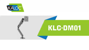 Kaloc DM01 Gun Grey Colour 17-32" Single Monitor Arm Desk Mount | Full Motion Gas Spring Adjustable Bracket | Load 9KG | VESA Compatible 75x75/100x100