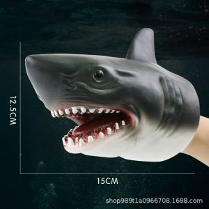 Dinosaur Puppet Realistic Dinosaur Head Hand Puppets Toy Flexible Rubber Hand Puppet Soft Dinosaur Toys pet toy