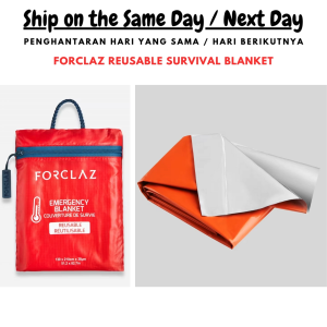 F0rcl@z Reusable Survival Blanket 2 Sides Hot or Cold / First Aid Blanket