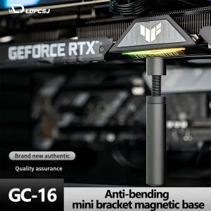 LDPCSJ Computer Case Graphics Card Holder Aluminum Magnetic 3070 Video Card RTX4090 GPU Support 27-120mm Scalable Bracket