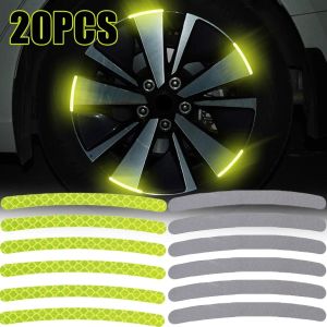 ล้อสติ๊กเกอร์สะท้อนแสงล้อรถยนต์ 20/40ชิ้น ฮับยางแถบ แถบแจ้งเตือน เพื่อความปลอดภัยรถยนต์จักรยานยนต์ จักรยานศูนย์กลางยาง รูปลอกที่สะท้อนแสงกลางคืน