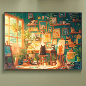 Jigsaw Puzzle 500 1000 1200pcs Painting Cat Design For Adults Complete Set Home Decor Gift Brain Teaser Family Game