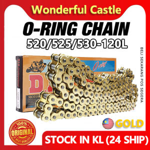【COD】DID Japan O-Ring Oring Motorcycle Gold Chain 525HV Chain 120 Links Kawasaki Honda Yamaha ER6 V16 Rantai Gold Sama Gred RK JAPAN