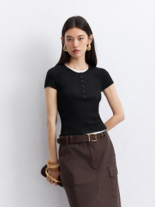 Vero Moda | Womens Color Block Short Sleeve Knit Top