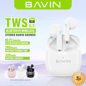 BAVIN BA19 TWS 5.0 Bluetooth Earphones Stereo Wireless Bluetooth Headphones Touch Control Earphone Bavin Earbuds Best Bassin Ear Headphones - Lazada
