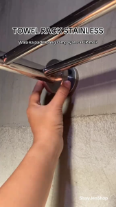 304 Stainless Steel Bathroom Towel Rack Wall Mounted Rustproof Bathroom Shelf Organizer Rack With Hooks