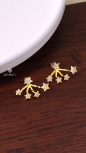 Bông tai nữ chuôi bạc 925 Eleanor Accessories khuyên tai hình ngôi sao phụ kiện trang sức 9612