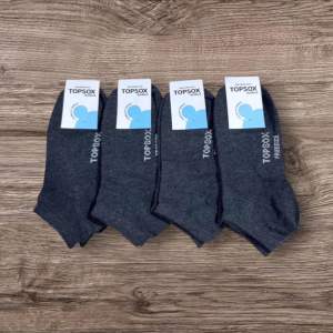 ถุงเท้าข้อสั้น (12คู่/แพ็ค) สีพื้น สีเรียบ ใส่ทำงาน ใส่ออกกำลัง ดำ/เทา/เทาอ่อน/ขาว