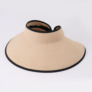 Summer Hats For Women Sun Hat Foldable Empty Top Sunscreen Wide Brimmed Sunhat Outdoor Beach Accessories Sun Cap Visor New
