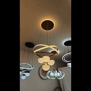 LED Pendant Light Tri Color Dimmable 4 Balls Modern Design Chandelier Northern Europe Adjustable Length Hanging Lights for Dining Room Living Room Bedroom Kitchen Office Cafe Cloakroom Decorative Lighting
