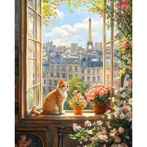 Jigsaw Puzzle for Adults 500/1000/1200/2000PCS Cat by the Window Artwork Paper Puzzle Home Wall Decoration Gift Idea
