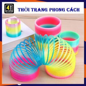 Đồ Chơi Lò Xo Cầu Vồng Ma Thuật Bằng Nhựa ABS - Đồ Chơi Giải Trí Lò Xo 7 Màu Cho Bé Đường Kính 6.5cm - Đồ Chơi Giảm Stress Hiệu Quả