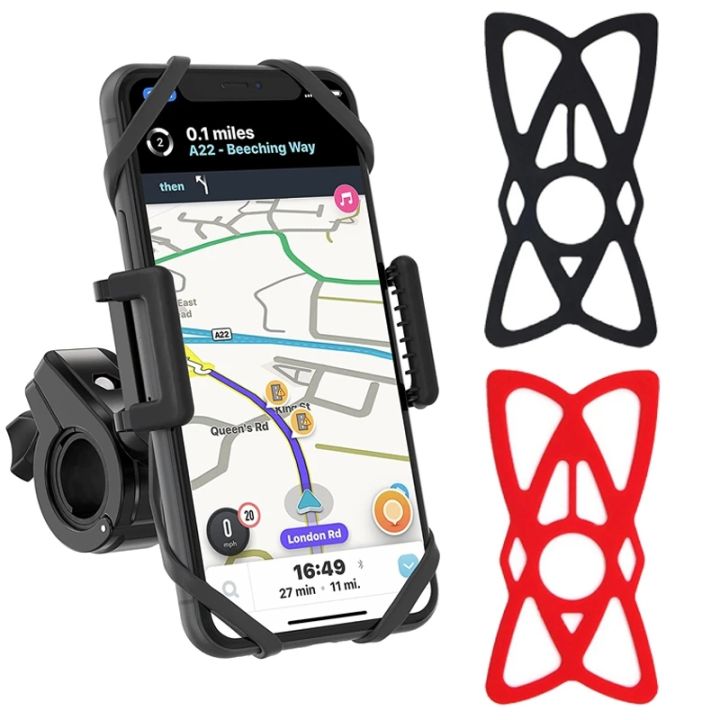 Bike Motorcycle Phone Mount Tether X Web Grip Silicone Cell Phone Holder  Band Universal Elastic Rubber Security Strap Lazada PH