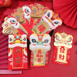 6Pcs Mixed Style 2025 Cartoon Snake Year Red Envelopes New Year Spring Festival Red Packet Lucky Money Packets Hongbao Gift Bag for Kids