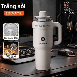 HEOSCU | Cốc Giữ Nhiệt Dung Lượng Lớn Có Ống Hút