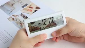 Đồng Hồ Điện Tử Đa Chức Năng Đo Nhiệt Độ Và Độ Ẩm LED Kèm Đồng Hồ Báo Thức Trạm Thời Tiết Gia Đình