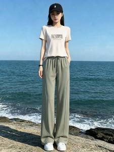 LIANGYILAILIN | Fashionable Youthful Printed Short Sleeve Wide Leg Pants 2pc Set
