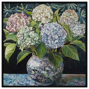 Tranh hoa cẩm tú cầu. Tranh treo tường dán tường sơn dầu tranh trí canvas. CGI-1495