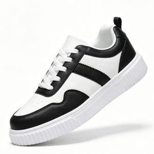 ORNGMALL Người Đàn Ông Của Màu Đen Trắng thường ngày đế bánh mì Sneakers-Chất liệu da PU giày trượt băng đế dày Không-Trượt giày Trọng lượng nhẹ Cho Hàng Ngày/Làm Việc/Ngoài Trời