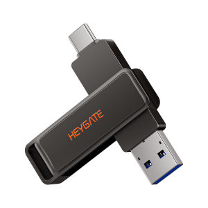 HEYGATE L1 OTG Dual Interface USB3.2 Gen1 Type C Flash Drive 32GB-256GB Up to 150MB/s High Speed Metal Pendrive For Phone Laptop