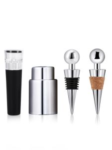 High End Whiskey And Red Wine Vacuum Sealed Bottle Stopper Wine Preservation Tool Universal Stainless Steel Wine Cork