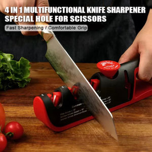 4 in 1 Kitchen Knife Sharpener - 3-Stage Knife Sharpening Tool Scissors sharpener Quick Sharp