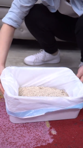 Cat Litter Bag Hand-held Thick Cat Litter Garbage Bag Disposal Drawstring Plastic Pasir Kucing Pet Supplies 一次性猫砂袋