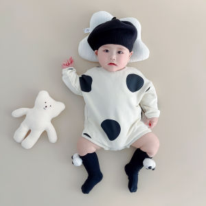 Cute Polka Dot Baby Outfit Cotton Romper Suit for Newborn Boys And Girls Spring Autumn Seasonal Clothing Baby Clothes