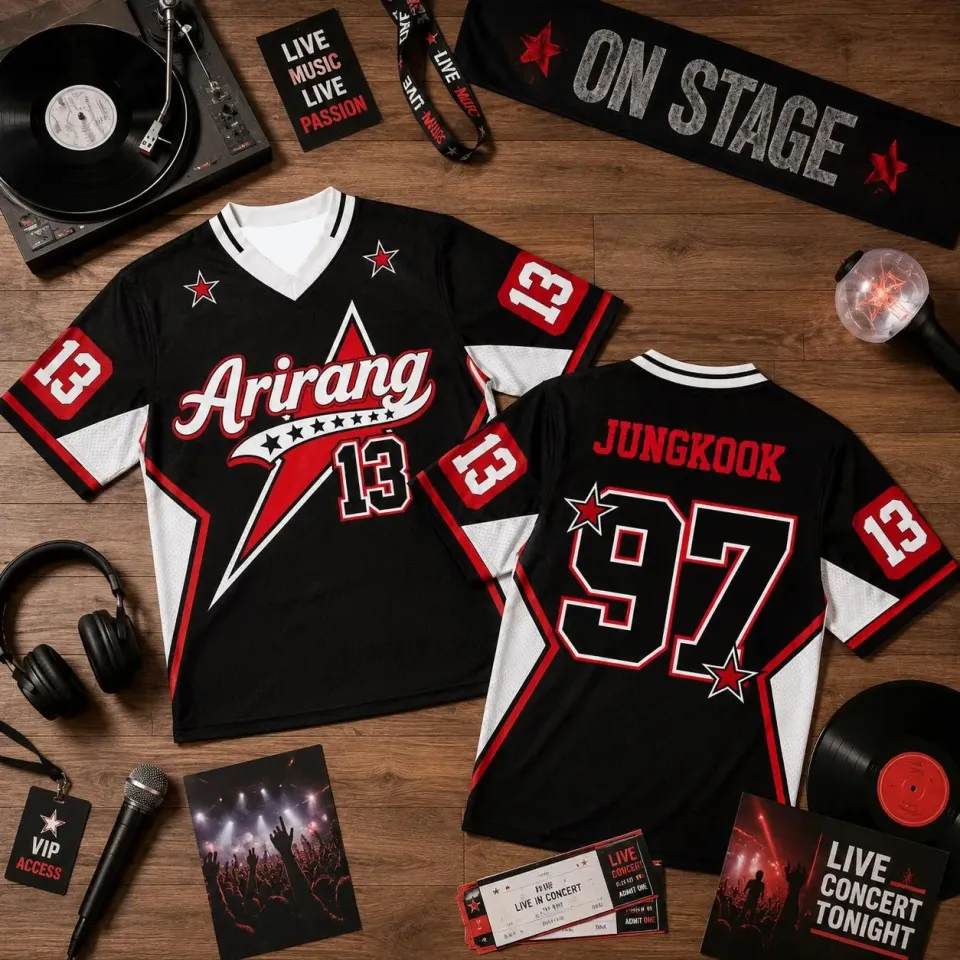 Bandai | 2026 BTS Arirang Jungkook 3D Printed Fans Jersey Men
