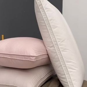Gối Lông Ngỗng Chất Lượng Khách Sạn 5 Sao Với Hỗ Trợ Cổ 3D Độ Đàn Hồi Chậm Vải Cotton 100% Cho Giấc Ngủ Thoải Mái