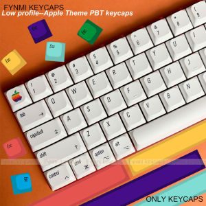 Thả thấp kiểu Apple chủ đề Keycaps thả thấp 127 phím PBT nhuộm thăng hoa Keycap cho bàn phím cơ