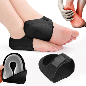 Plantar Fasciitis Gót Hỗ Trợ Miếng Lót Đế Bằng Gel Silicon Hình Chữ U Gót Chân Ly Giảm Đau Gót Chân Đệm Thoáng Khí Cho Nam Và Nữ Đi Bộ
