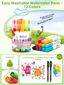 Touch mark | Non-toxic Easy Washable Non-see-through Smudge-proof Coloring Pens