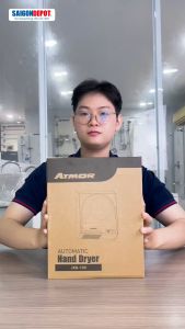 Máy sấy tay cảm ứng ATMOR JXG-130 sấy khô nhanh trong 40 giây công suất 1200W thiết kế nhỏ gọn