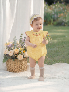 Jelly Baby | Bodysuit Dành Cho Bé Mới Sinh Kiểu Công Chúa Thoáng Khí 100% Cotton