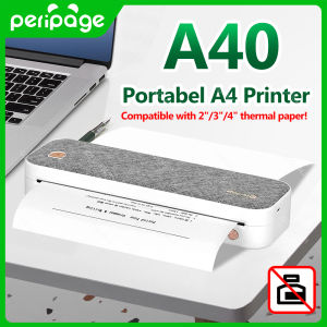 PeriPage A40 Continuous Thermal A4 Printer Wireless PDF Webpage Contract Picture Printers Maker 210mm Paper No Ink or Toner