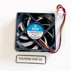 Quạt 7Cm dày 1.5Cm / Điện áp DC 12V Loại 3 dây đầu cắm 3 Pin (Quạt Mới NEW)