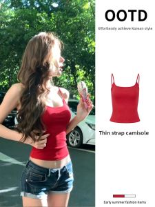 ZUKUN | Red Padded Camisole Innerwear 2026 Summer Style