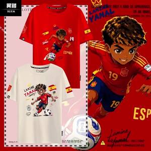 World Cup Spain Team Fans Support T-Shirt Cotton