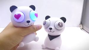 Eye-popping panda light toy fancy Knead stress relief toy